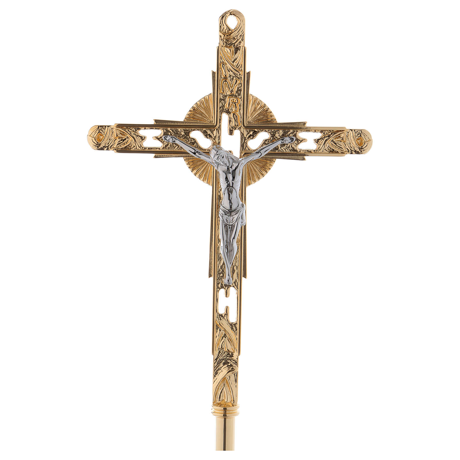 Processional cross in golden brass 200x35 cm online sales on HOLYART