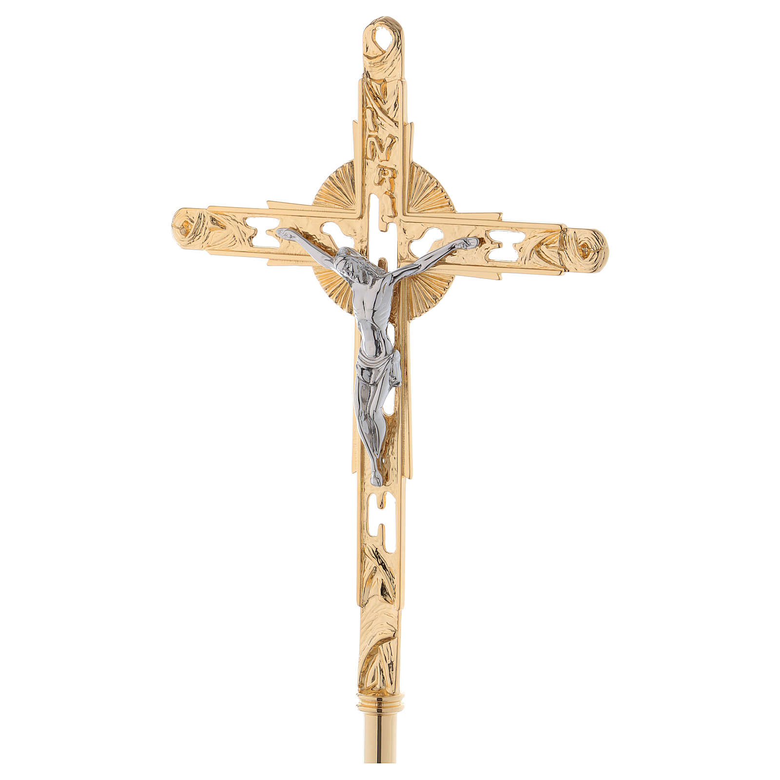 Processional cross in golden brass 200x35 cm online sales on HOLYART