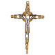 Processional cross in golden brass 200x35 cm s1