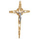 Processional cross in golden brass 200x35 cm s3