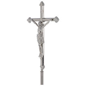 Procession cross in nickeled brass 205 cm