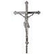 Procession cross in nickeled brass 205 cm s1