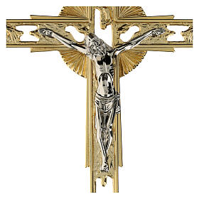 Processional cross in gold plated brass