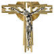 Processional cross in gold plated brass s2