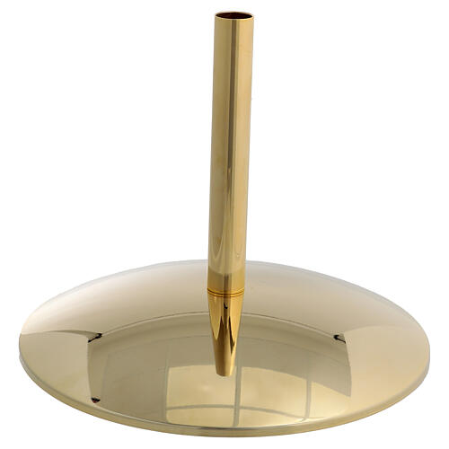 Croce processionale in ottone dorato 8