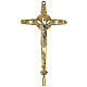 Croce processionale in ottone dorato s1