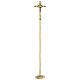 Croce processionale in ottone dorato s3