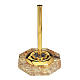 Base portacroce dorata lucida con marmo s1