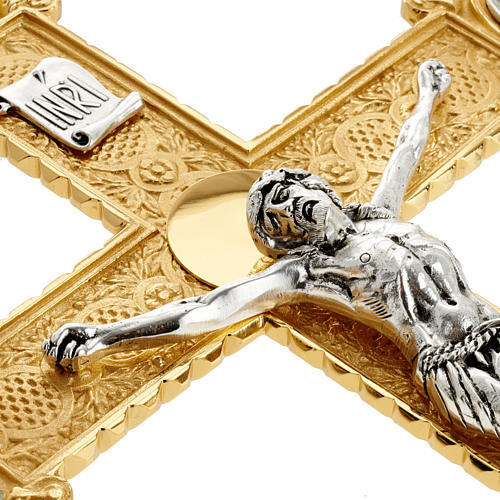 Croix de procession laiton doré fusion avec 4 évangelistes 9