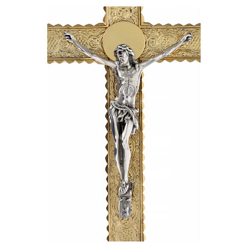 Croix de procession laiton doré fusion avec 4 évangelistes 6