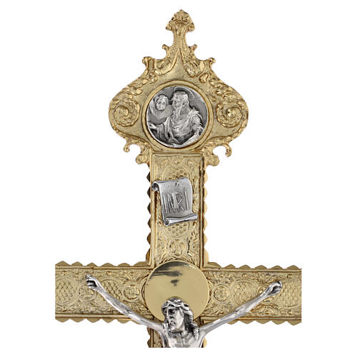 Croix de procession laiton doré fusion avec 4 évangelistes 7