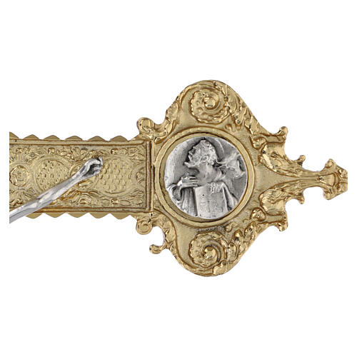 Croix de procession laiton doré fusion avec 4 évangelistes 10