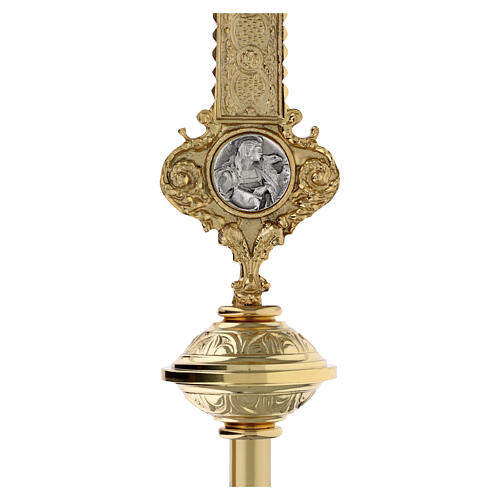 Croix de procession laiton doré fusion avec 4 évangelistes 11