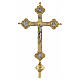 Croix de procession laiton doré fusion avec 4 évangelistes s1