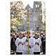 Croix de procession laiton doré fusion avec 4 évangelistes s2
