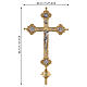 Croix de procession laiton doré fusion avec 4 évangelistes s3