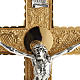 Croce astile ottone dorato fusione inserti 4 evangelisti s8