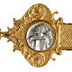 Cruz de procissão latão dourado moldado medalhões 4 evangelistas s4