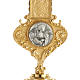 Cruz de procissão latão dourado moldado medalhões 4 evangelistas s5