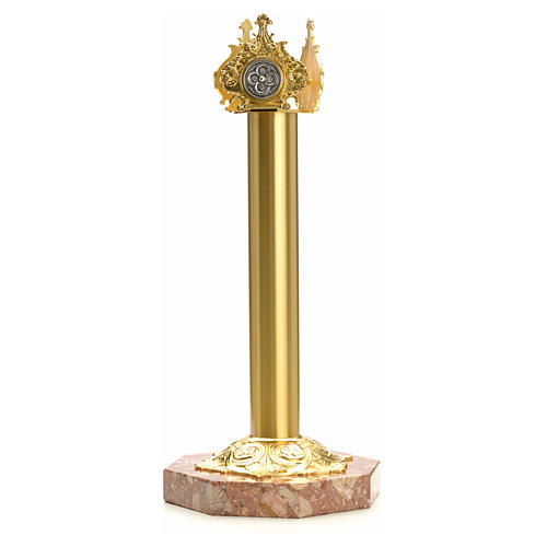 Cross stand with marble base and religious motifs 2