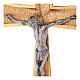 Krzyż procesyjny pozłacany mosiądz z kryształami s3