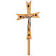 Krzyż procesyjny pozłacany mosiądz z kryształami s4