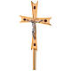 Cross in gold-plated brass with purple crystals s1