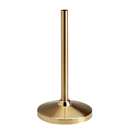 Cross stand in gold-plated brass, round-shapes base 1