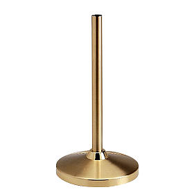 Cross stand in gold-plated brass, round-shapes base