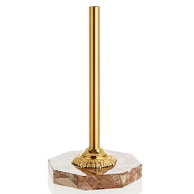Cross stand with marble base, floral motifs