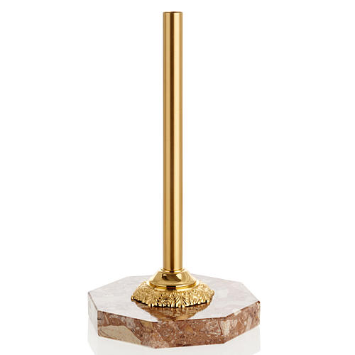 Base portacroce ottone con marmo 1