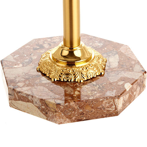 Base portacroce ottone con marmo 2