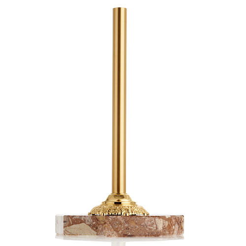 Base portacroce ottone con marmo 4