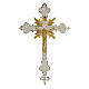 croix argentée rayons corps de Christ doré s1