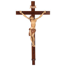 Krzyż procesyjny drewno orzech włoski