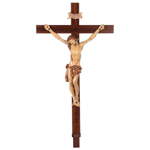 Krzyż procesyjny drewno orzech włoski 1