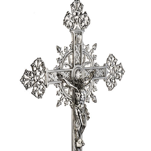 Krzyż procesyjny mosiężny odlew 70x42 cm 6