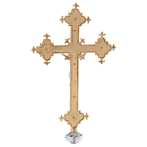 Croix de procession laiton fondu 54x35 cm 5