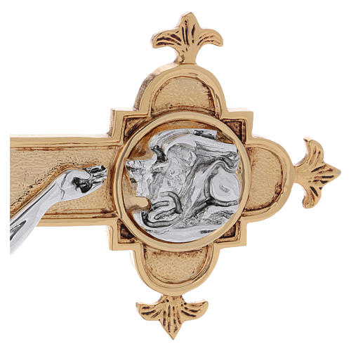 Krzyż procesyjny mosiężny odlew 54x35 cm 8