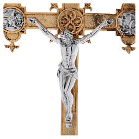 Processional cross in brass 54x35 cm