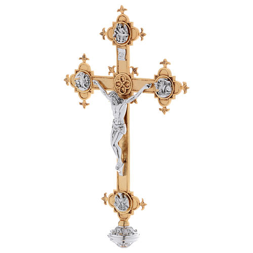 Processional cross in brass 54x35 cm 3