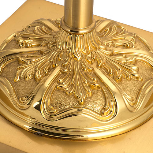 Processional cross base in brass, baroque model 2