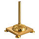 Processional cross base in brass, baroque model s3