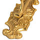 Standfuß für Vortragekreuz aus vergoldeter Brone, verziert mit floralen Motiven s4