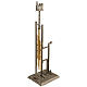 Processional cross base in bronze, large candle s4