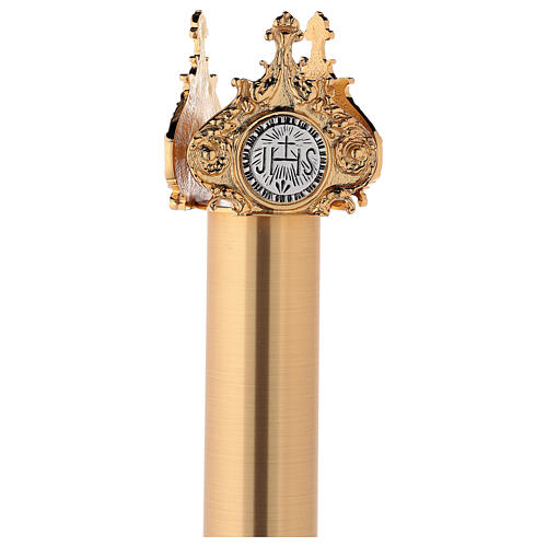 Base for processional cross in brass and Trani marble 3