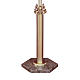 Base for processional cross made of cast brass and Verona red marble s1