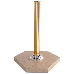 Base for processional cross made of cast brass and marble