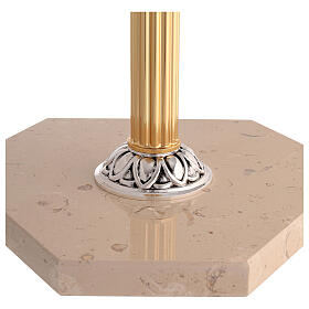 Base for processional cross made of cast brass and marble