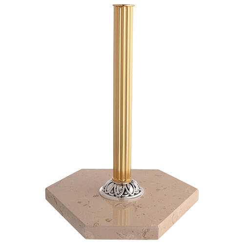 Base for processional cross made of cast brass and marble 1